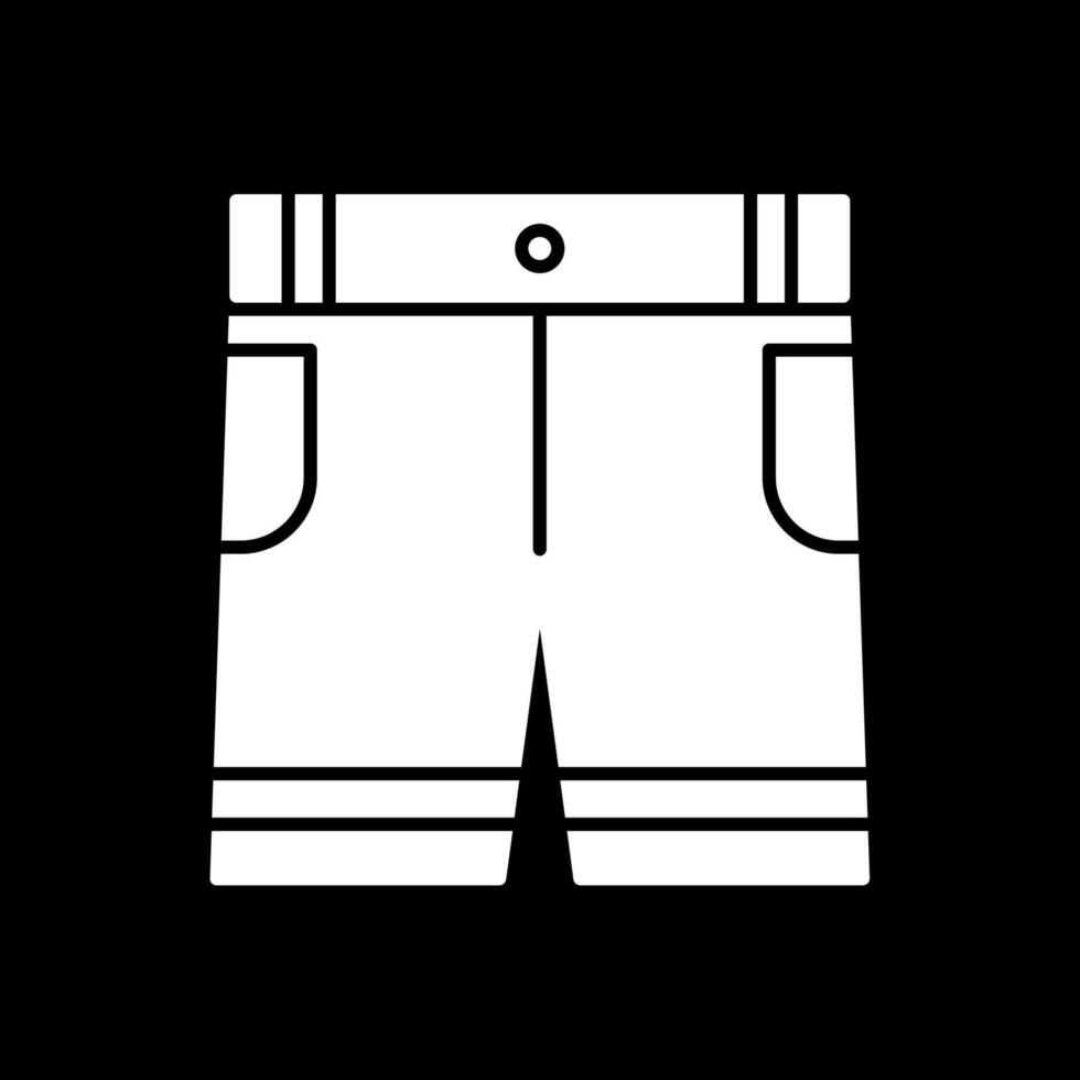 Shorts Glyph Inverted Icon vector