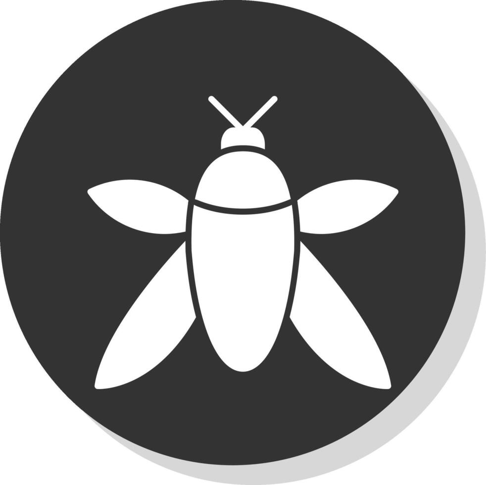 Insect Glyph Grey Circle Icon vector