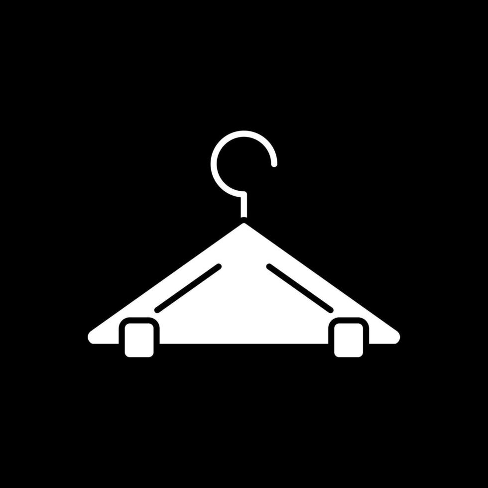 Hanger Glyph Inverted Icon vector