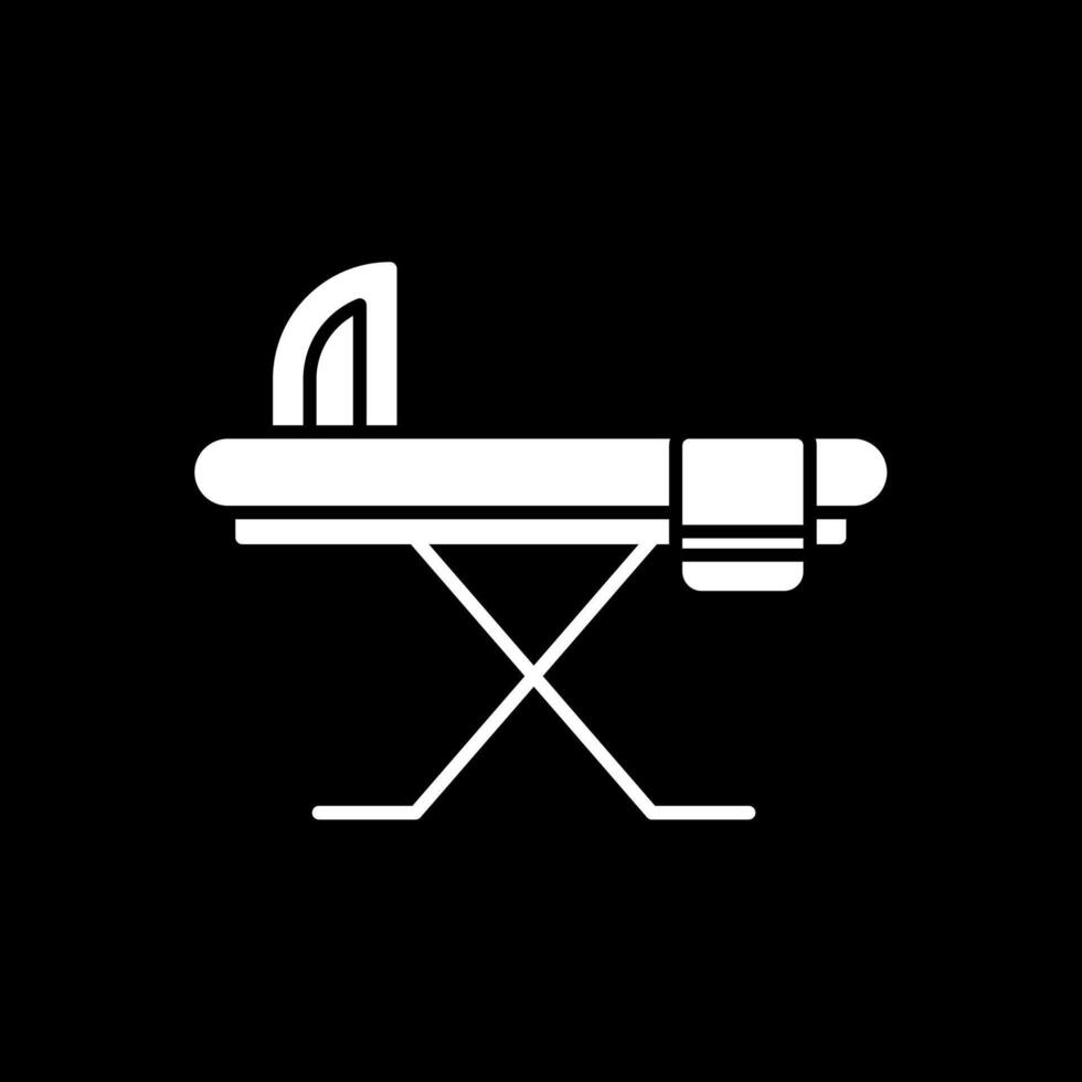 Ironing Board Glyph Inverted Icon vector