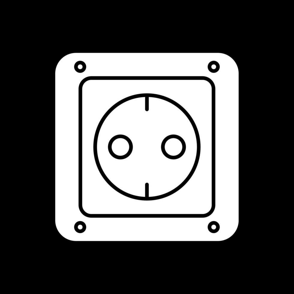 icono de glifo de socket invertido vector