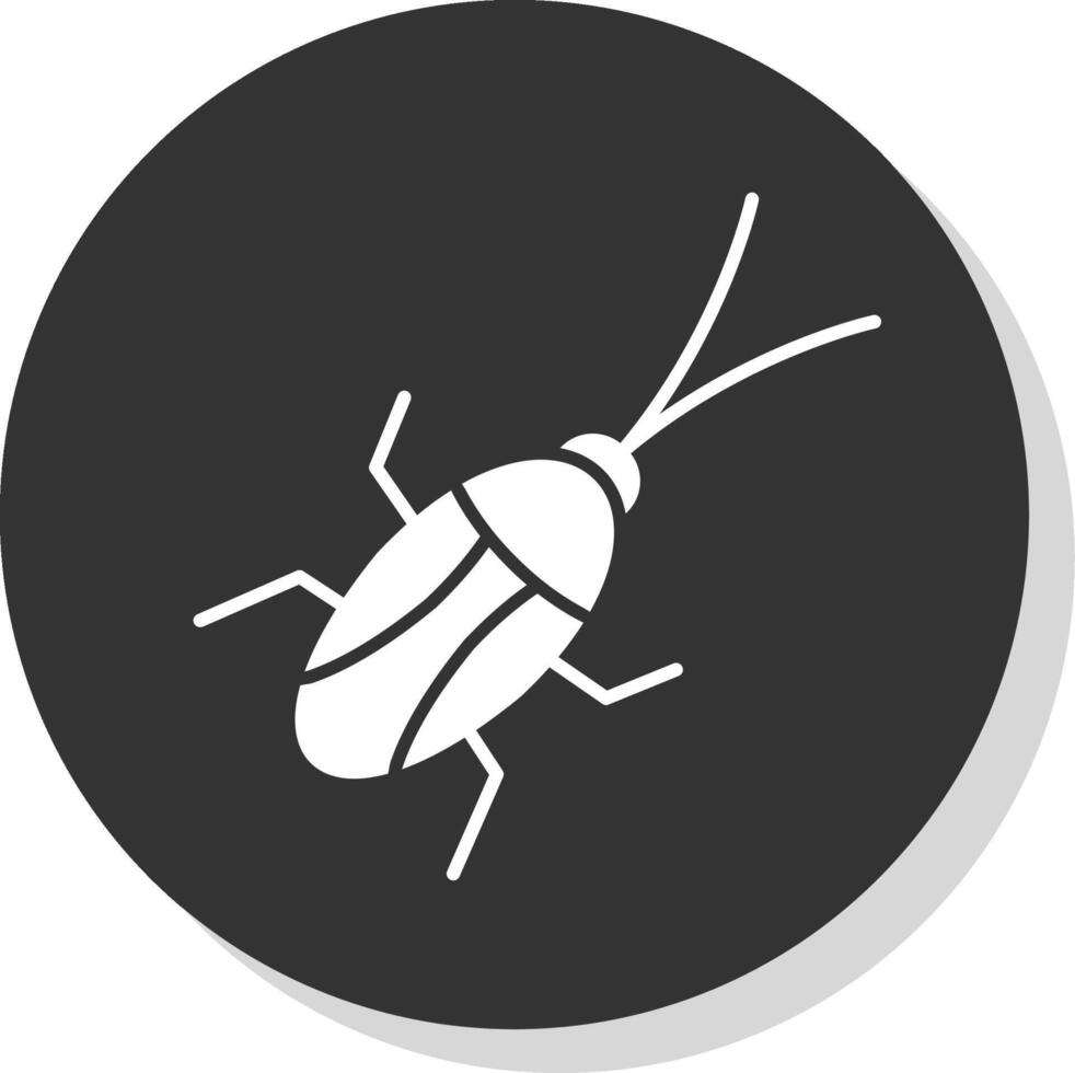 Cockroach Glyph Grey Circle Icon vector