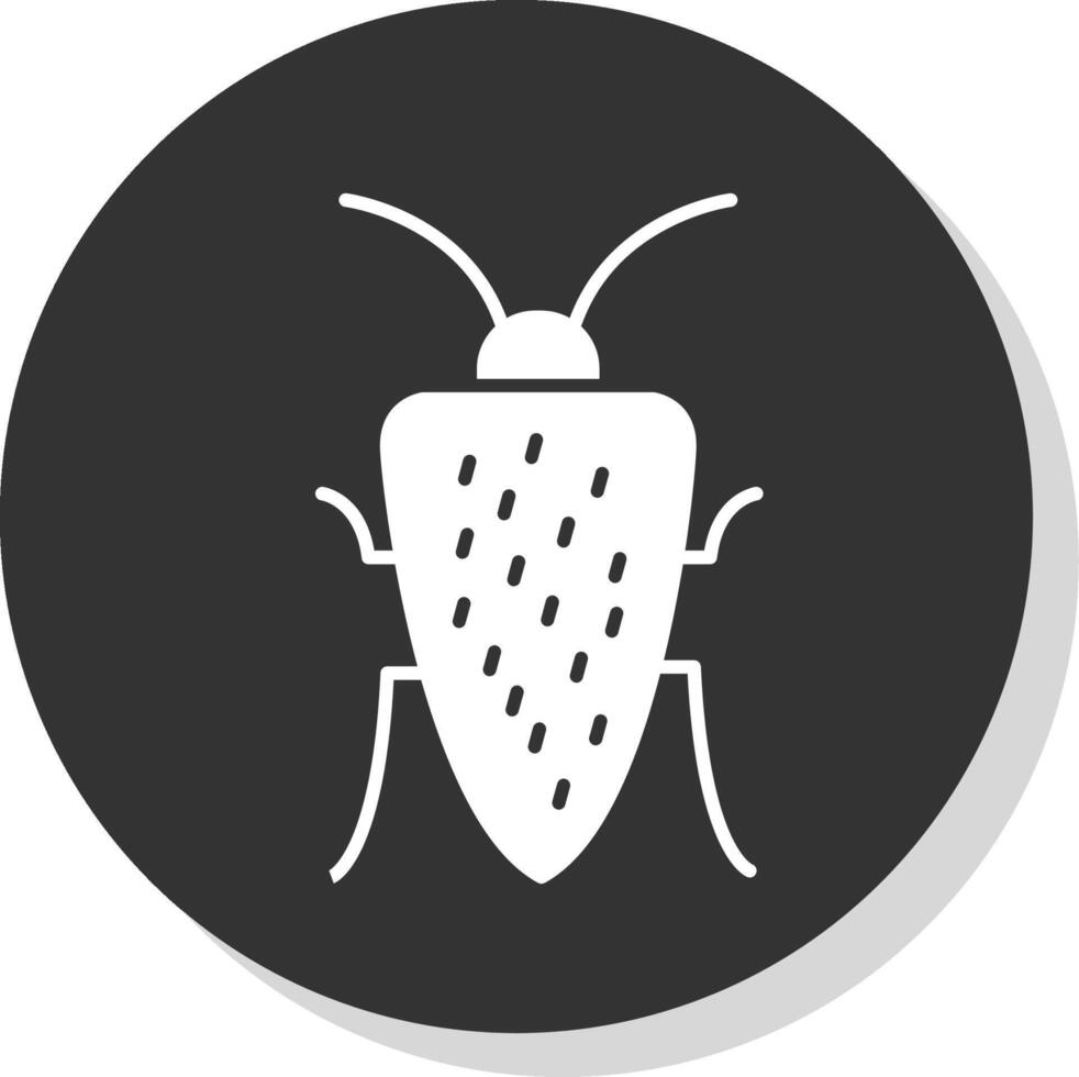 Cockroach Glyph Grey Circle Icon vector