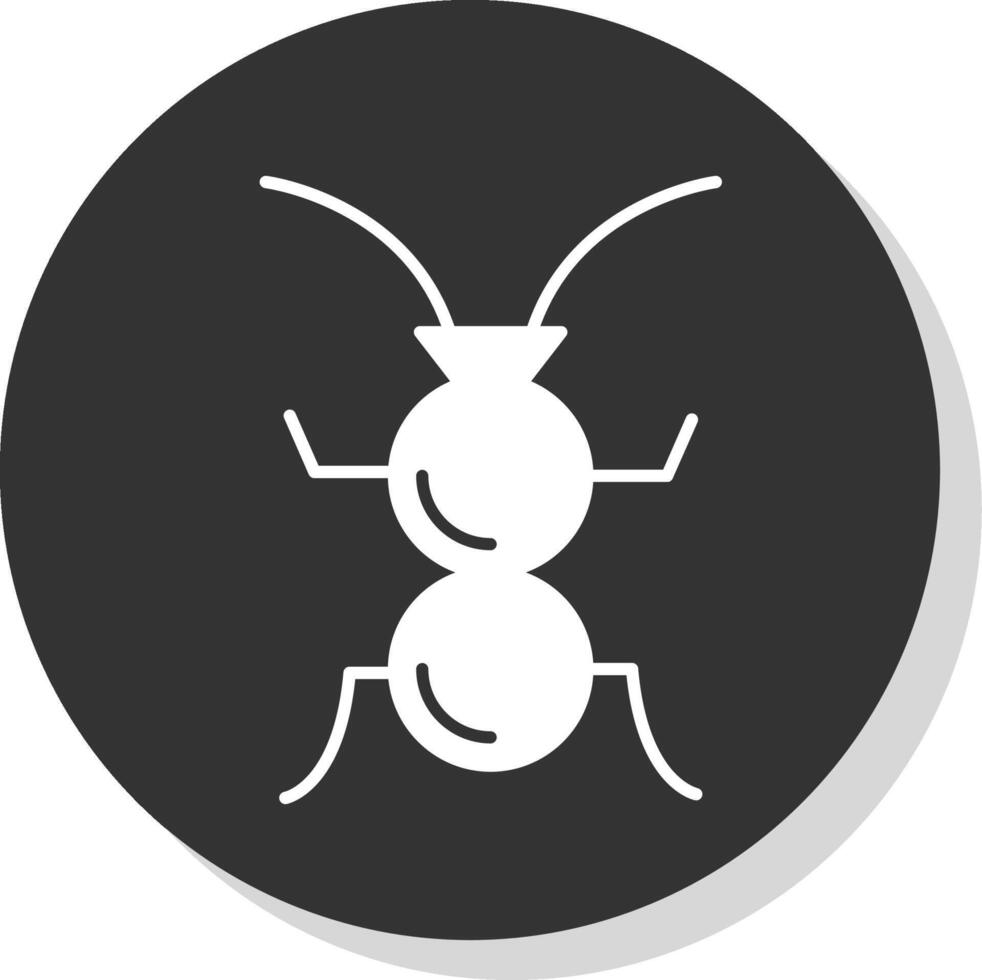 Formicidae Glyph Grey Circle Icon vector