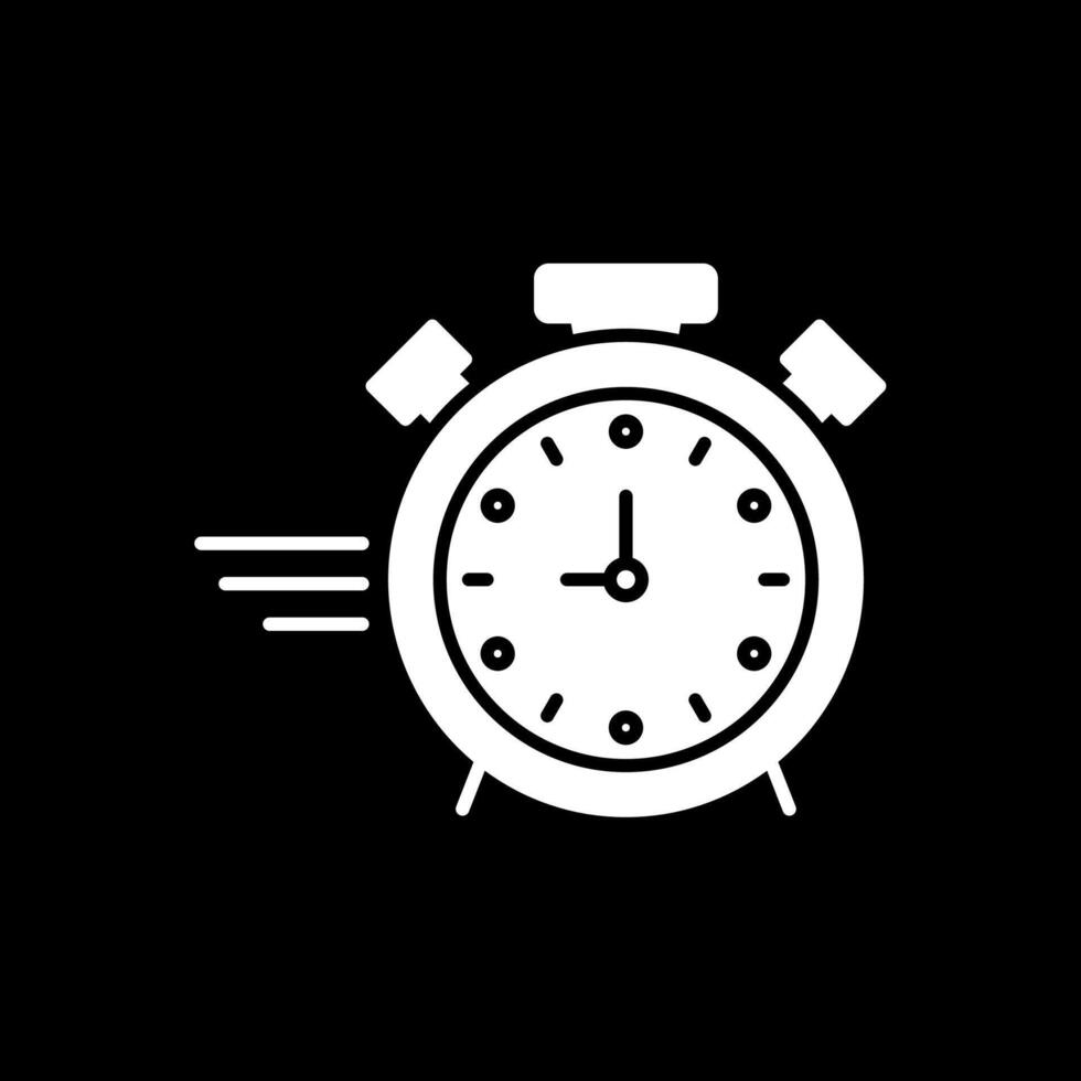 Stopwatch Glyph Inverted Icon vector