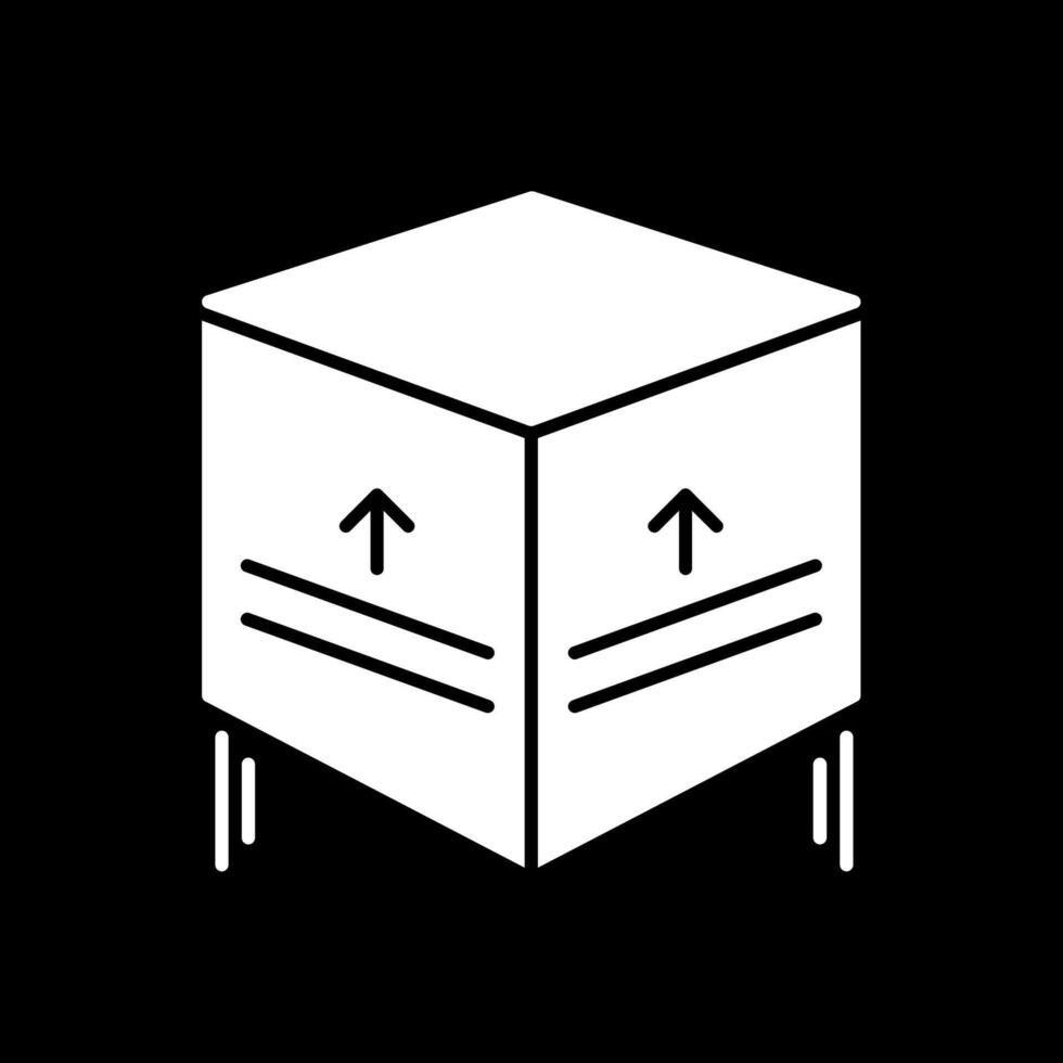 CardBoard Glyph Inverted Icon vector