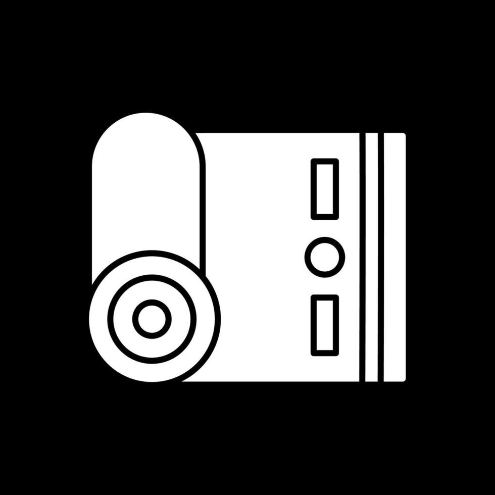 Fabric Glyph Inverted Icon vector
