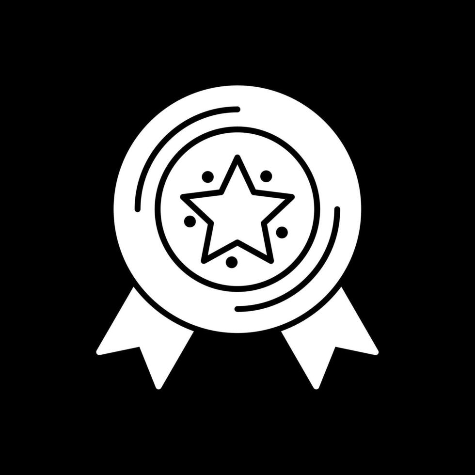 Medal Glyph Inverted Icon vector