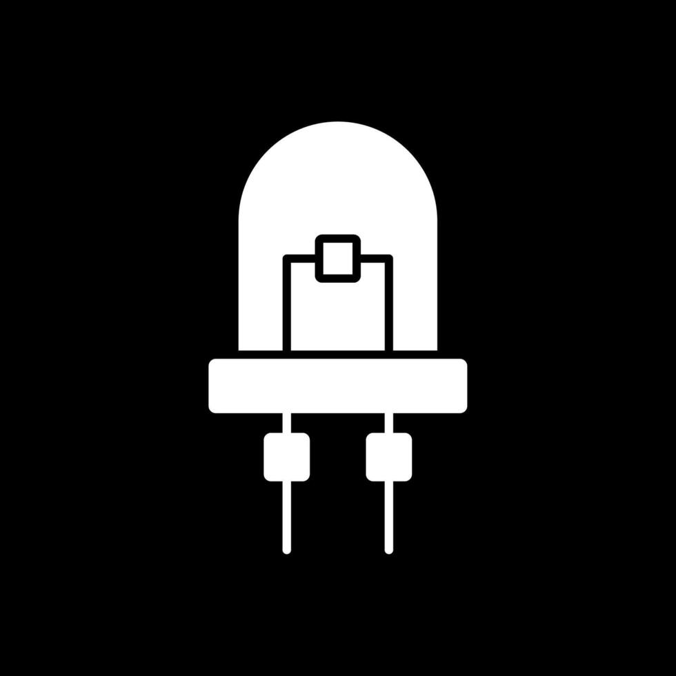 Diode Glyph Inverted Icon vector