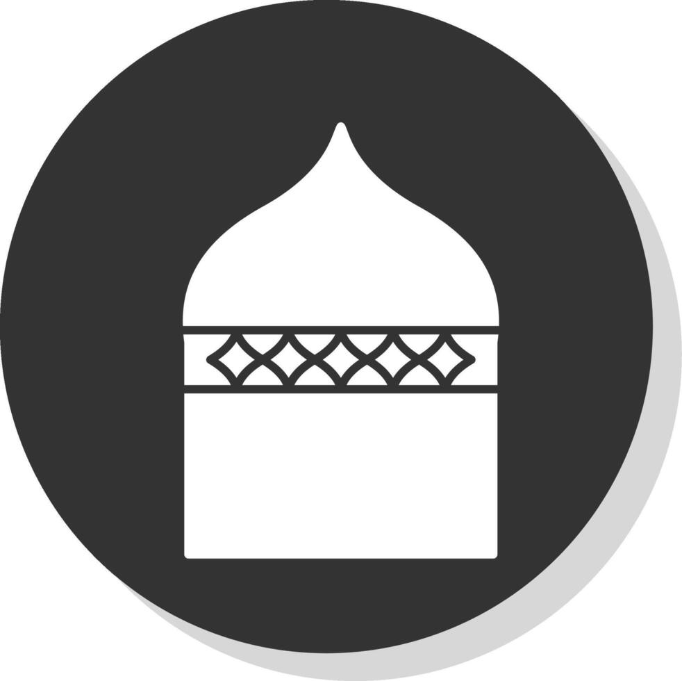 Islamic Architecture Glyph Grey Circle Icon vector