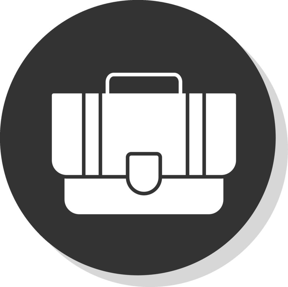 Briefcase Glyph Grey Circle Icon vector