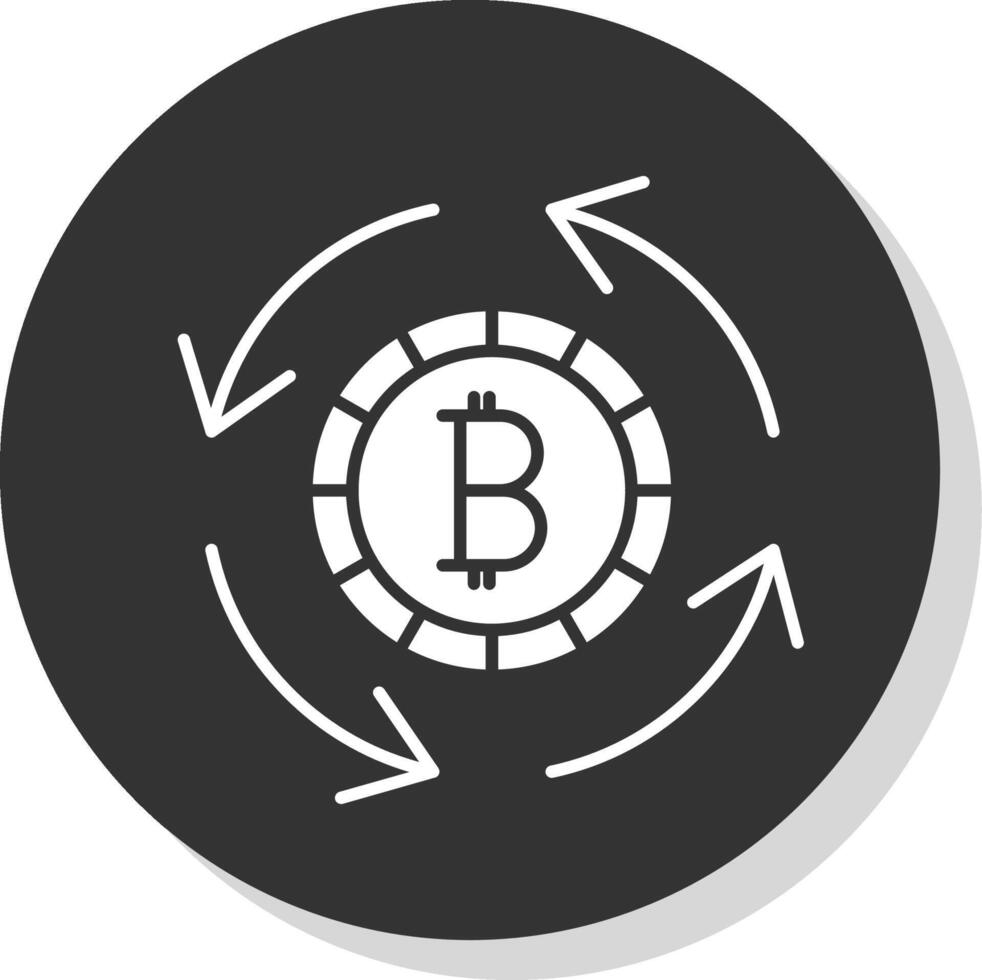 Circular Economy Glyph Grey Circle Icon vector