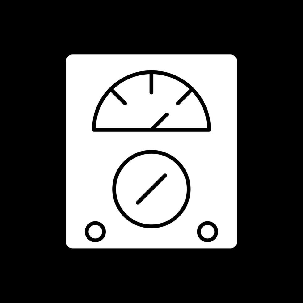 Voltmeter Glyph Inverted Icon vector