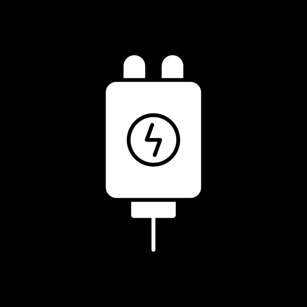 Adapter Glyph Inverted Icon vector