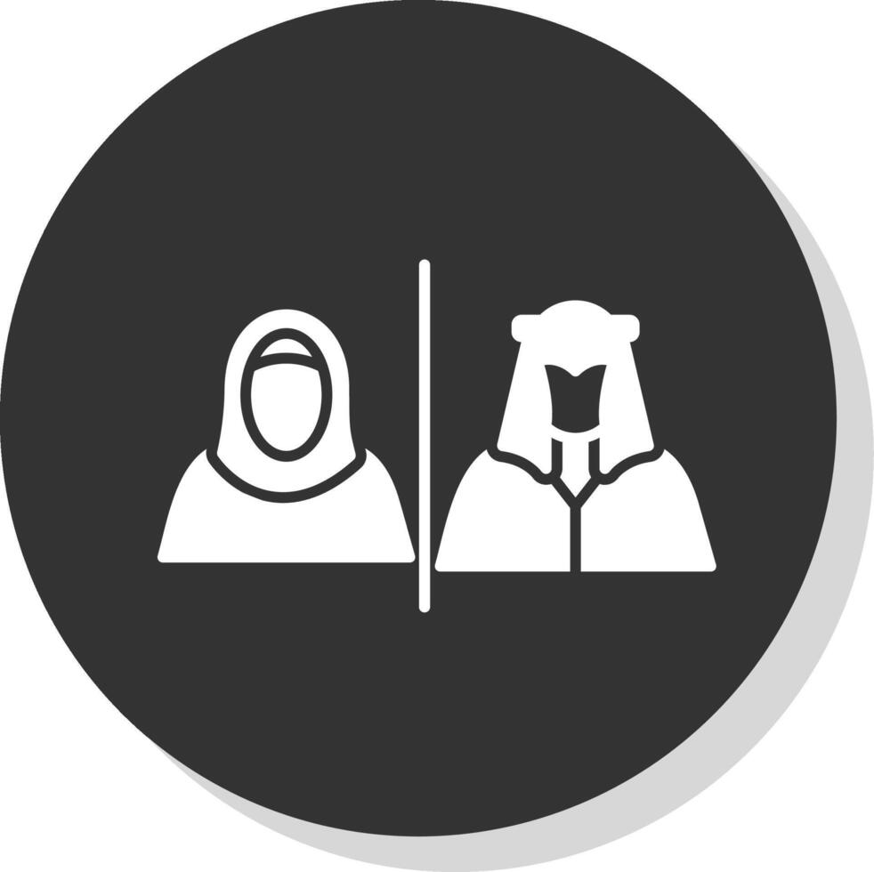 Divorce Glyph Grey Circle Icon vector
