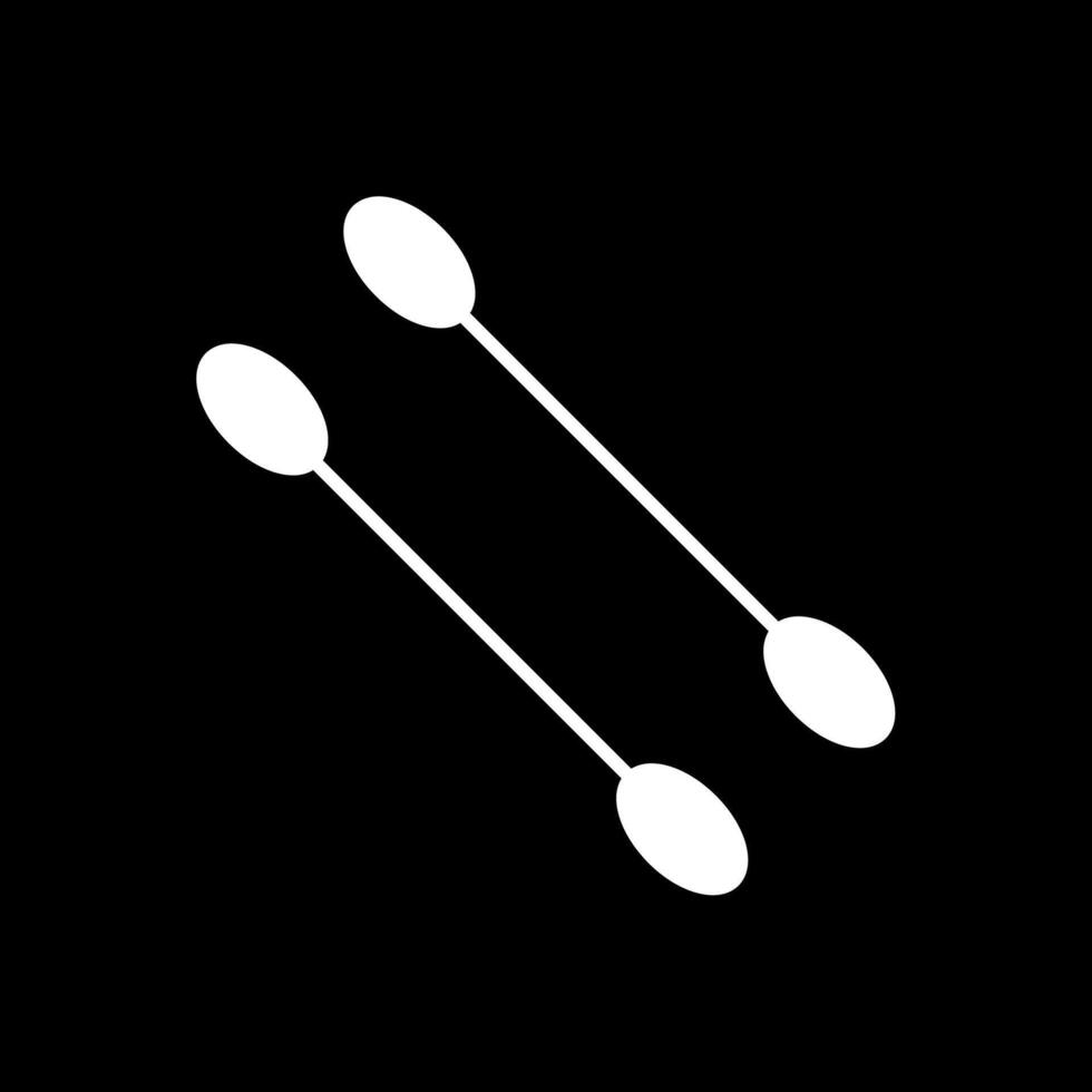 Cotton Swabs Glyph Inverted Icon vector