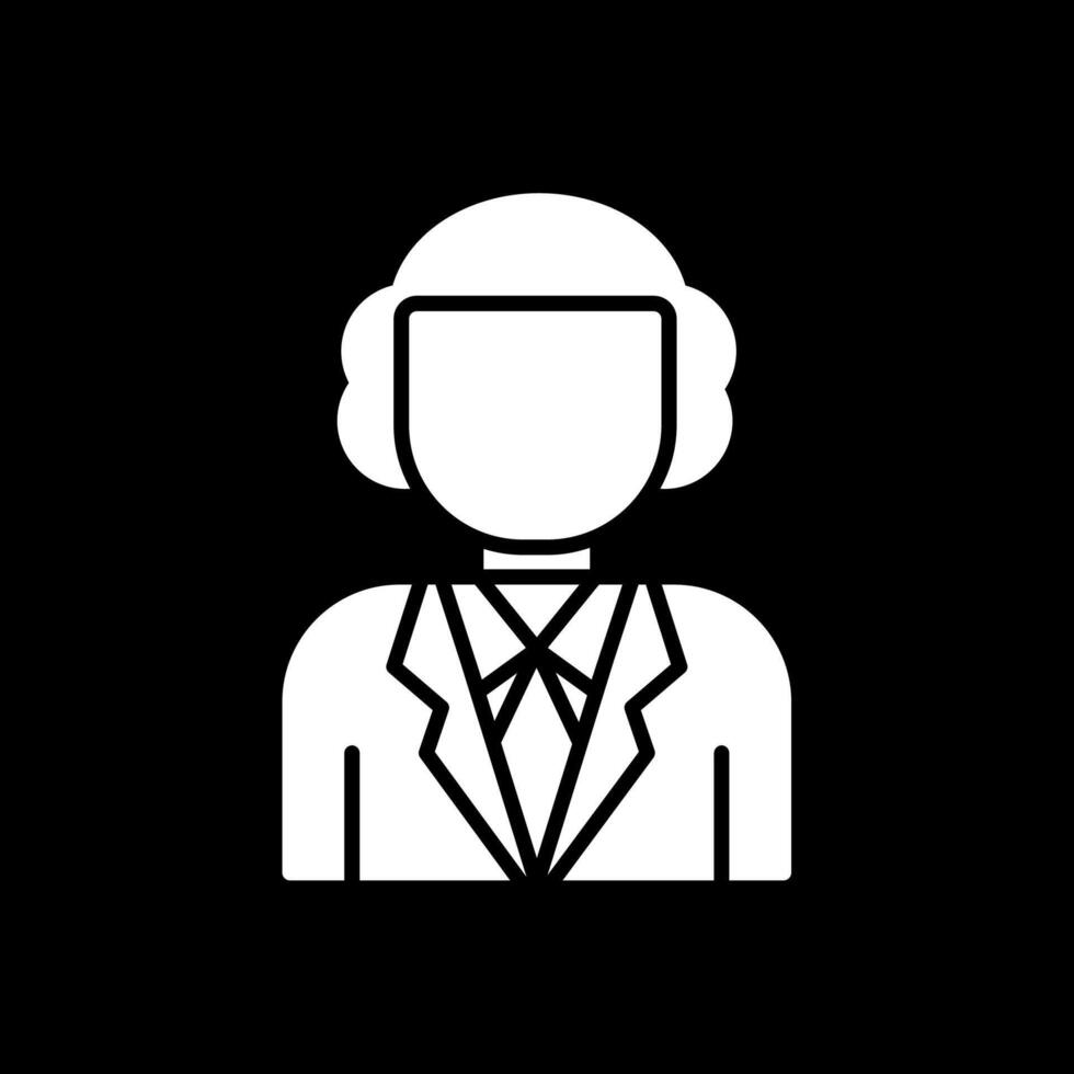 Judge Glyph Inverted Icon vector