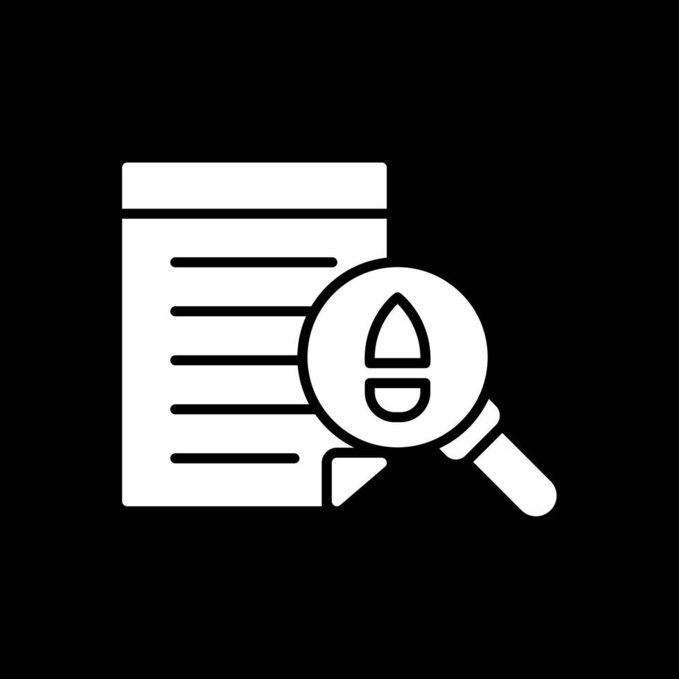 Evidence Glyph Inverted Icon vector