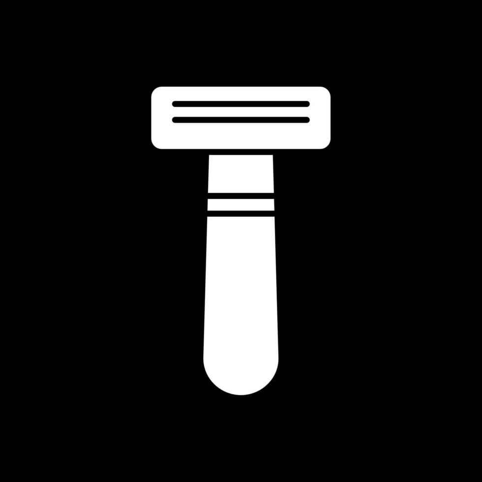 Shaving Razor Glyph Inverted Icon vector