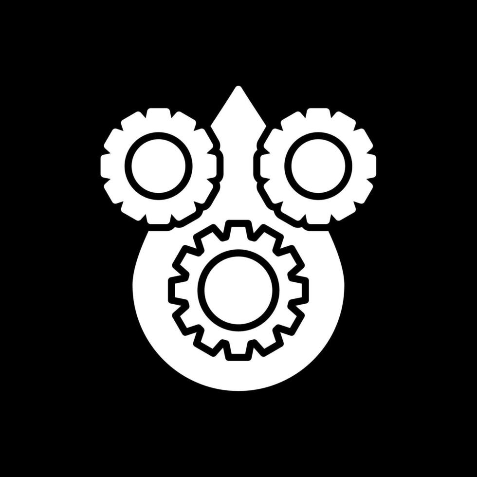 Lubricant Glyph Inverted Icon vector