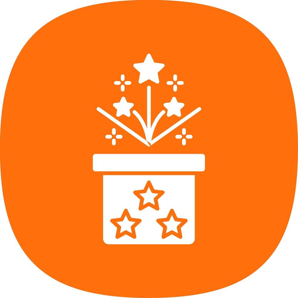 Magic Box Glyph Curve Icon vector