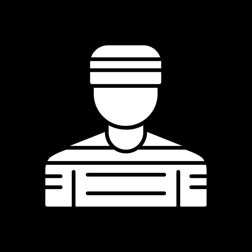 Prison Glyph Inverted Icon vector