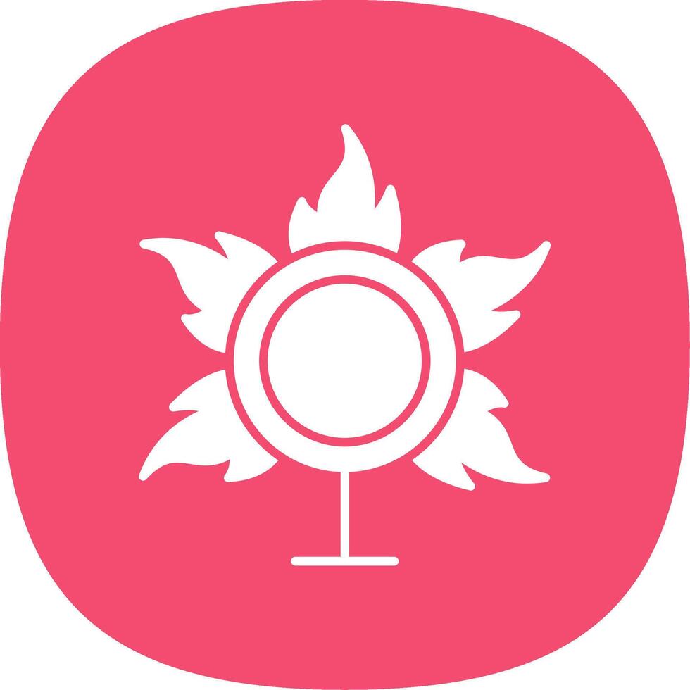 Ring Of Fire Glyph Curve Icon vector