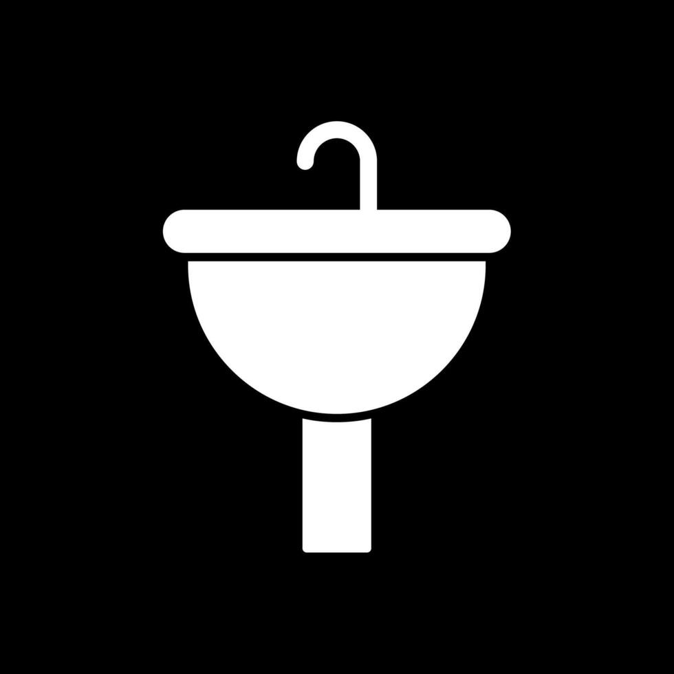 Sinking Glyph Inverted Icon vector