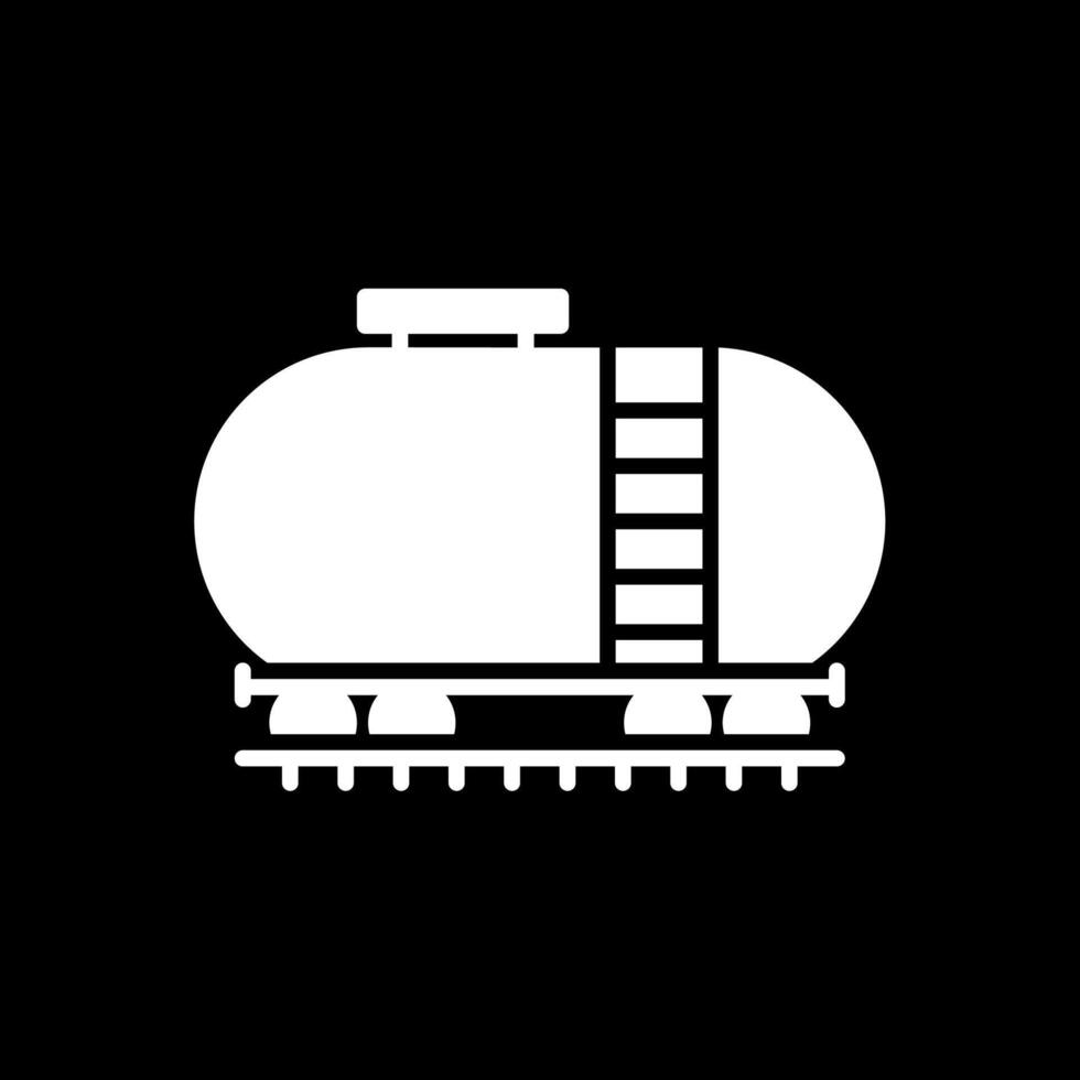 Oil Tank Glyph Inverted Icon vector