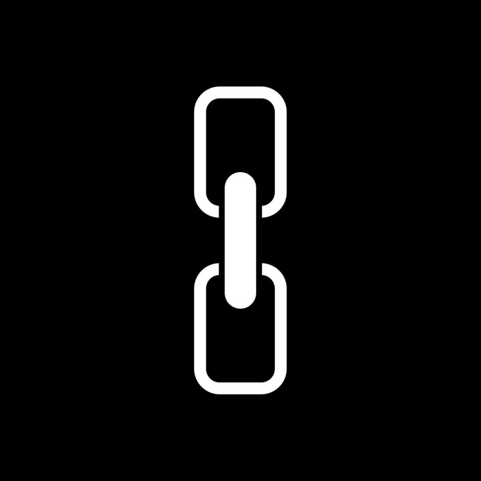 Chain Glyph Inverted Icon vector