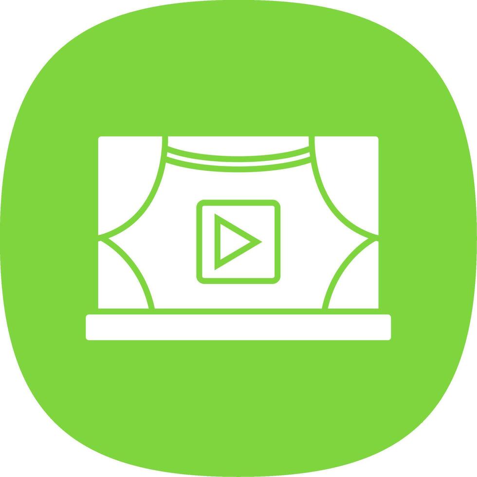 Theater Glyph Curve Icon vector