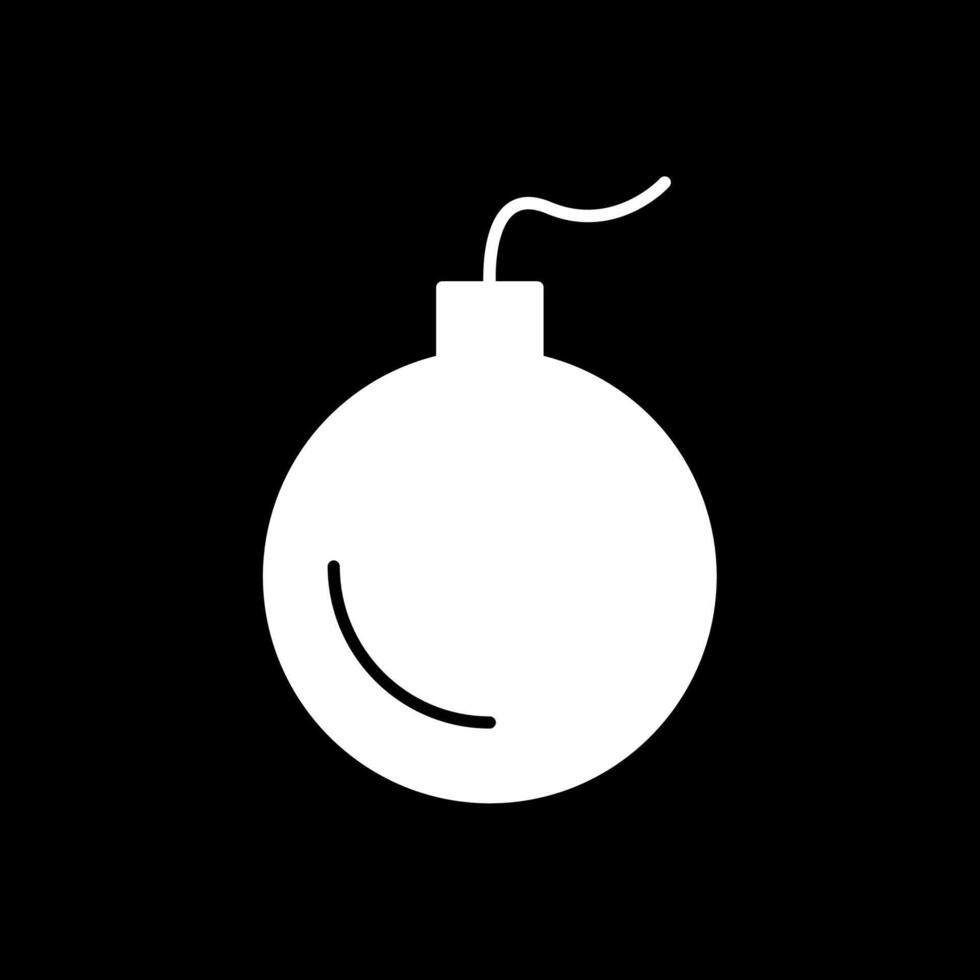 Bomp Glyph Inverted Icon vector