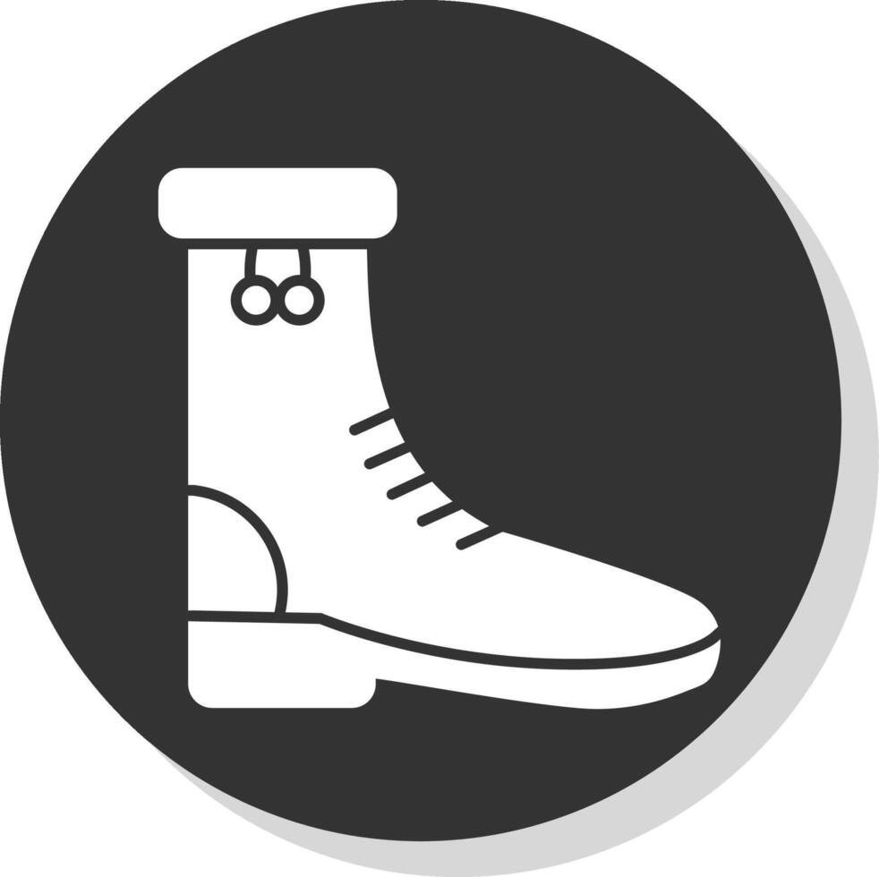 Rain Boots Glyph Grey Circle Icon vector