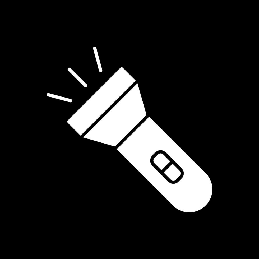Torch Glyph Inverted Icon vector