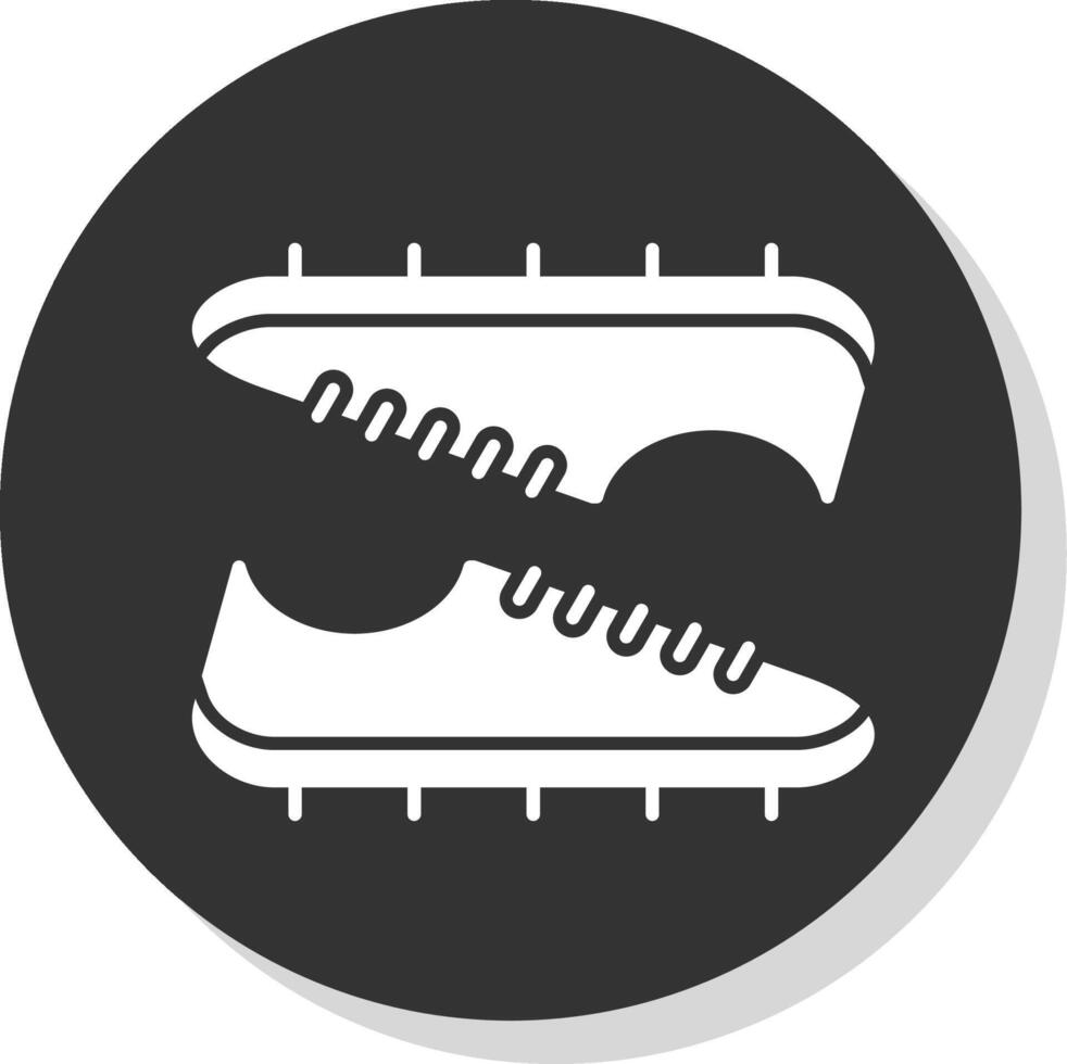 Soccer Boots Glyph Grey Circle Icon vector