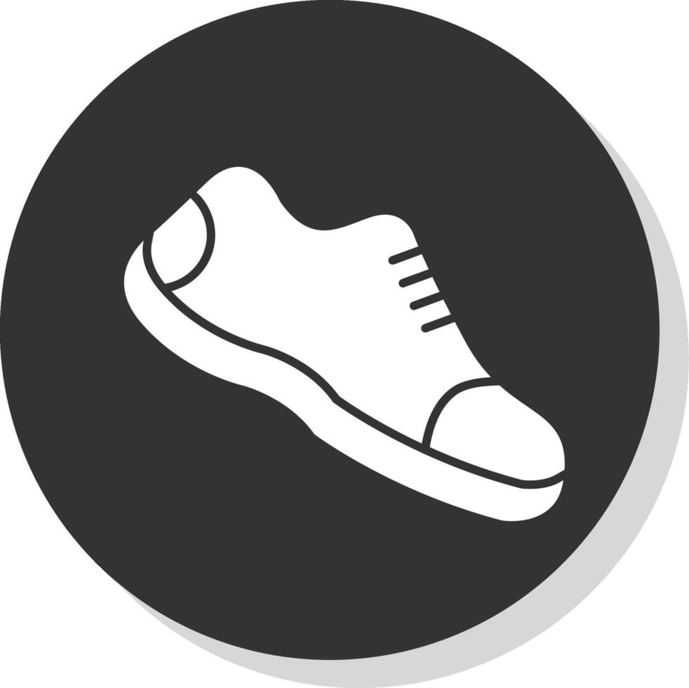 Running Shoes Glyph Grey Circle Icon vector