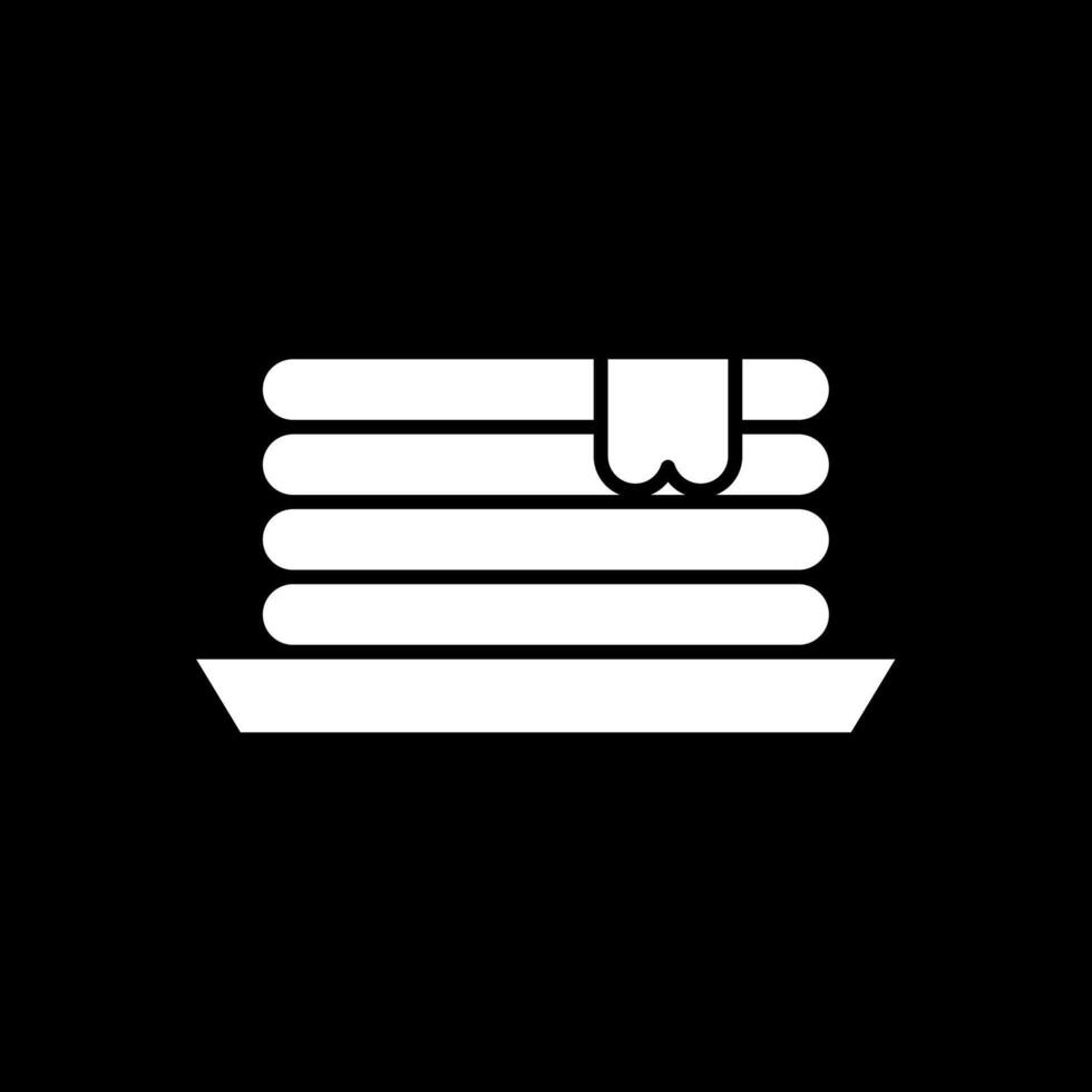 Pancake Glyph Inverted Icon vector
