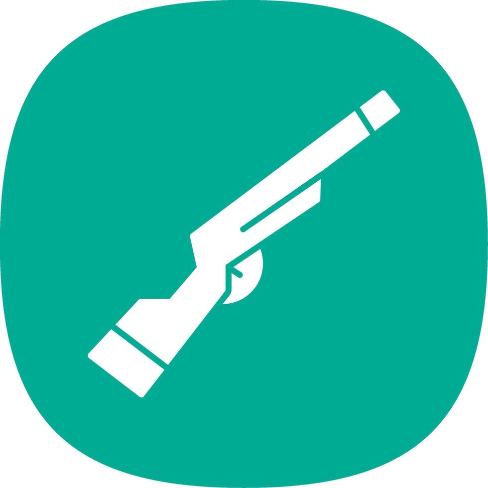 Shotgun Glyph Curve Icon vector