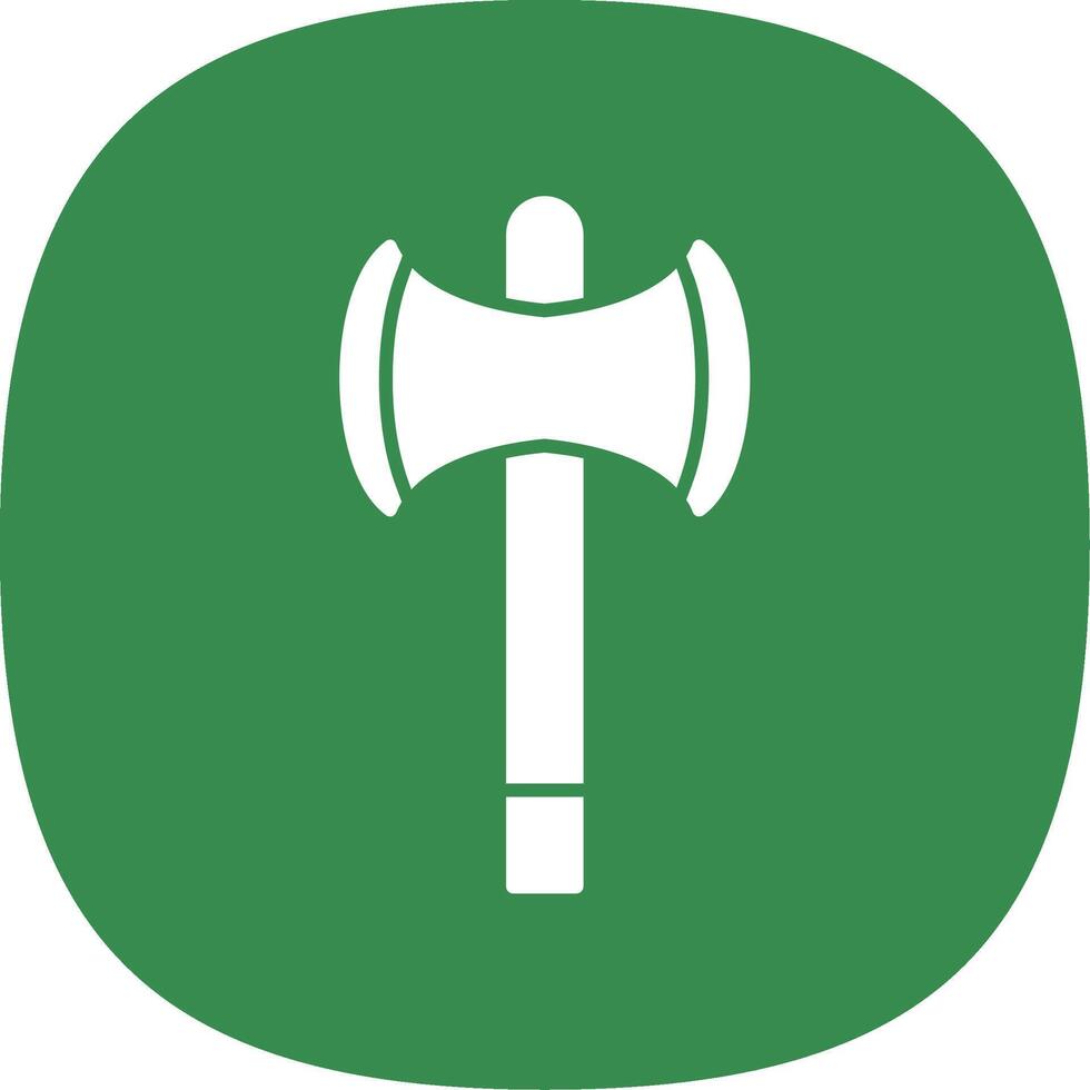 Axe Glyph Curve Icon vector