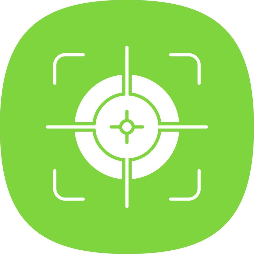 Aim Glyph Curve Icon vector