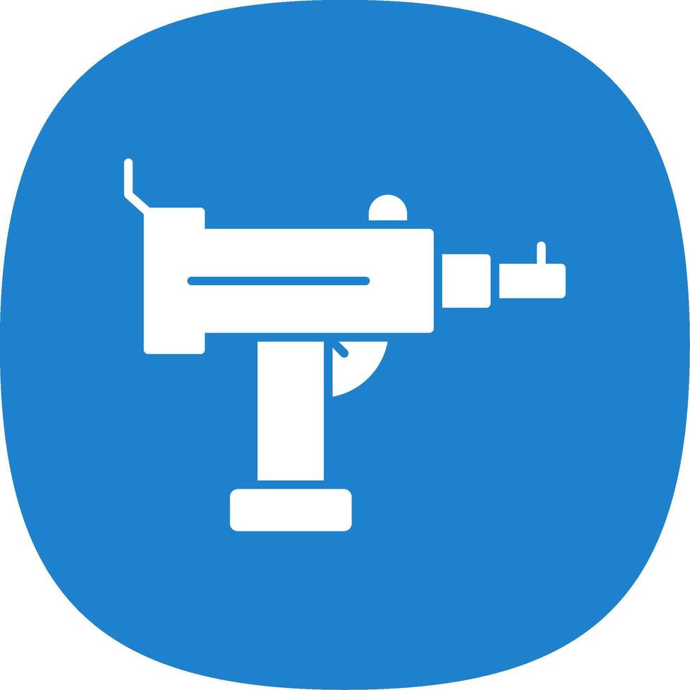 Uzi Glyph Curve Icon vector