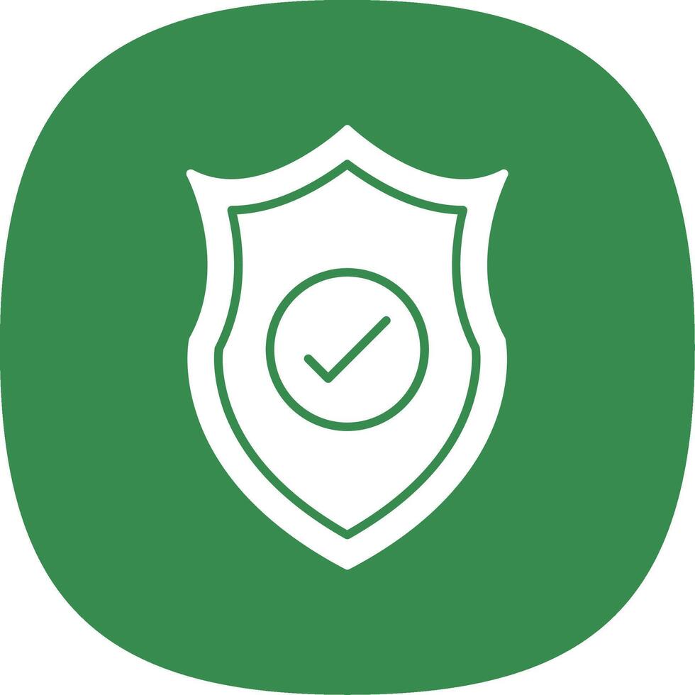 Safety Glyph Curve Icon vector