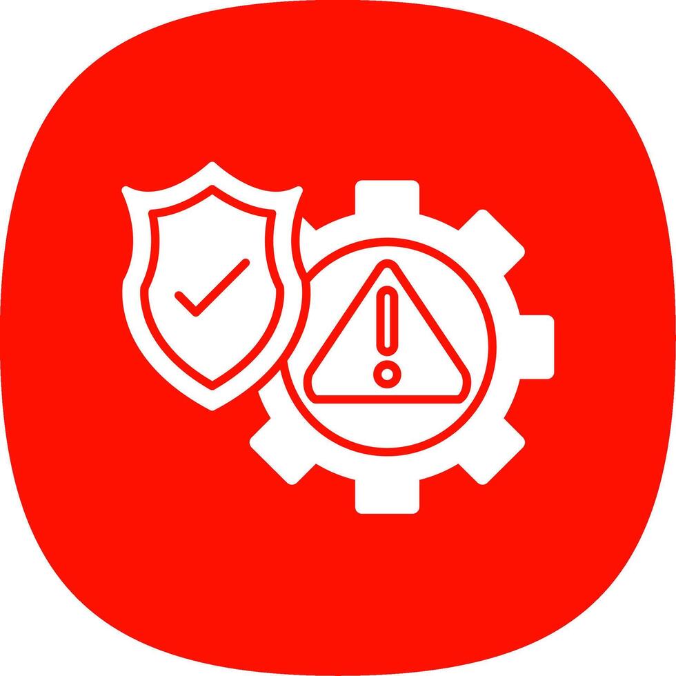 Risk Management Glyph Curve Icon vector