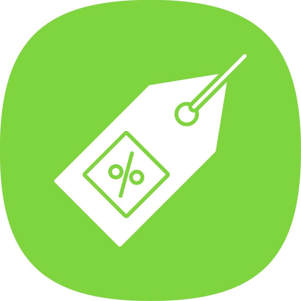 Offer Glyph Curve Icon vector