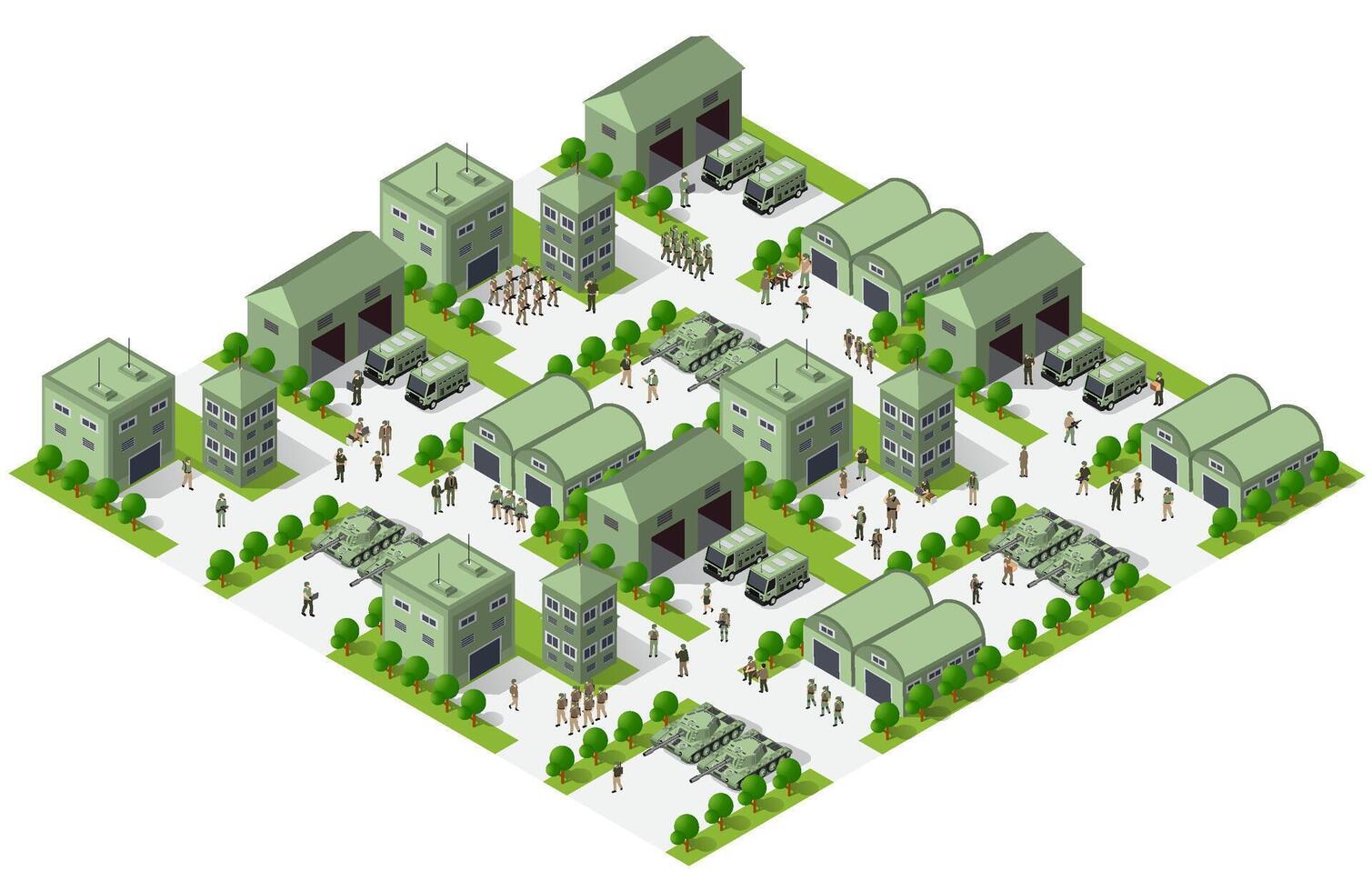 Isometric urban megalopolis top view of the city infrastructure town, street modern, real structure, architecture 3d illustration elements different buildings vector