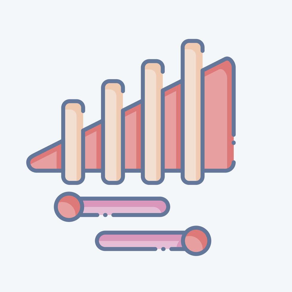 Icon Xylophone. related to Parade symbol. doodle style. simple design illustration vector