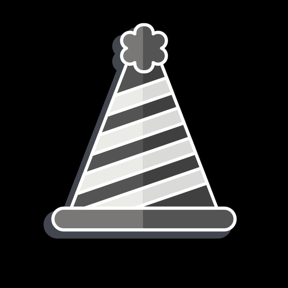 Icon Party Hat. related to Parade symbol. glossy style. simple design illustration vector