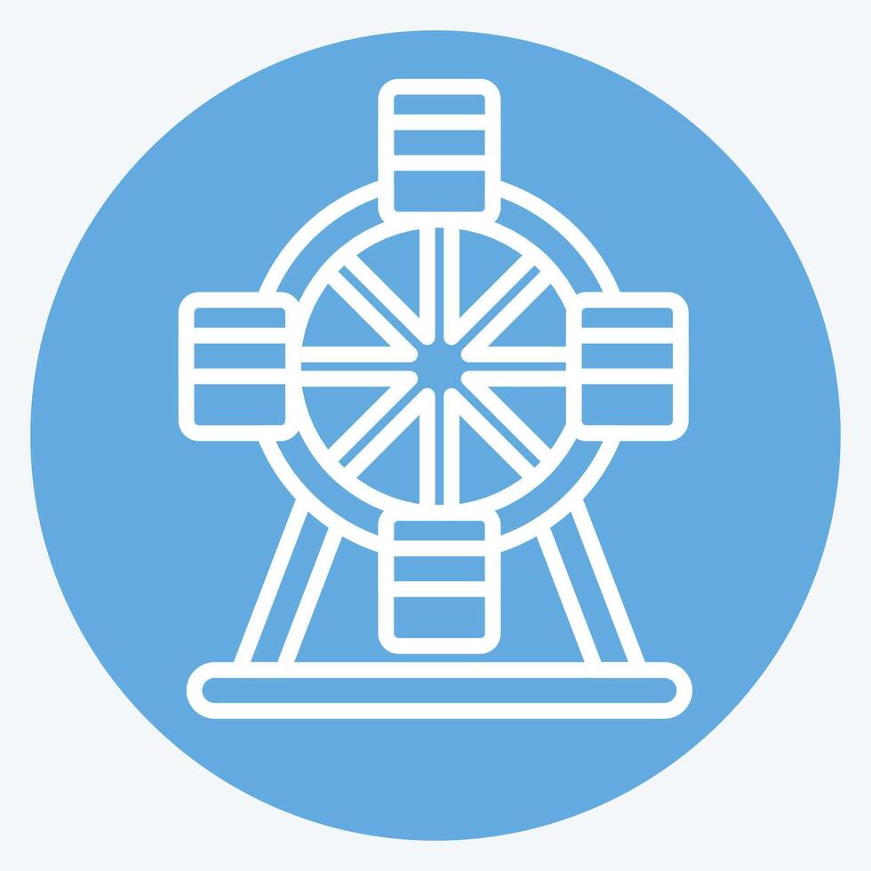 Icon Verris Wheel. related to Parade symbol. blue eyes style. simple design illustration vector