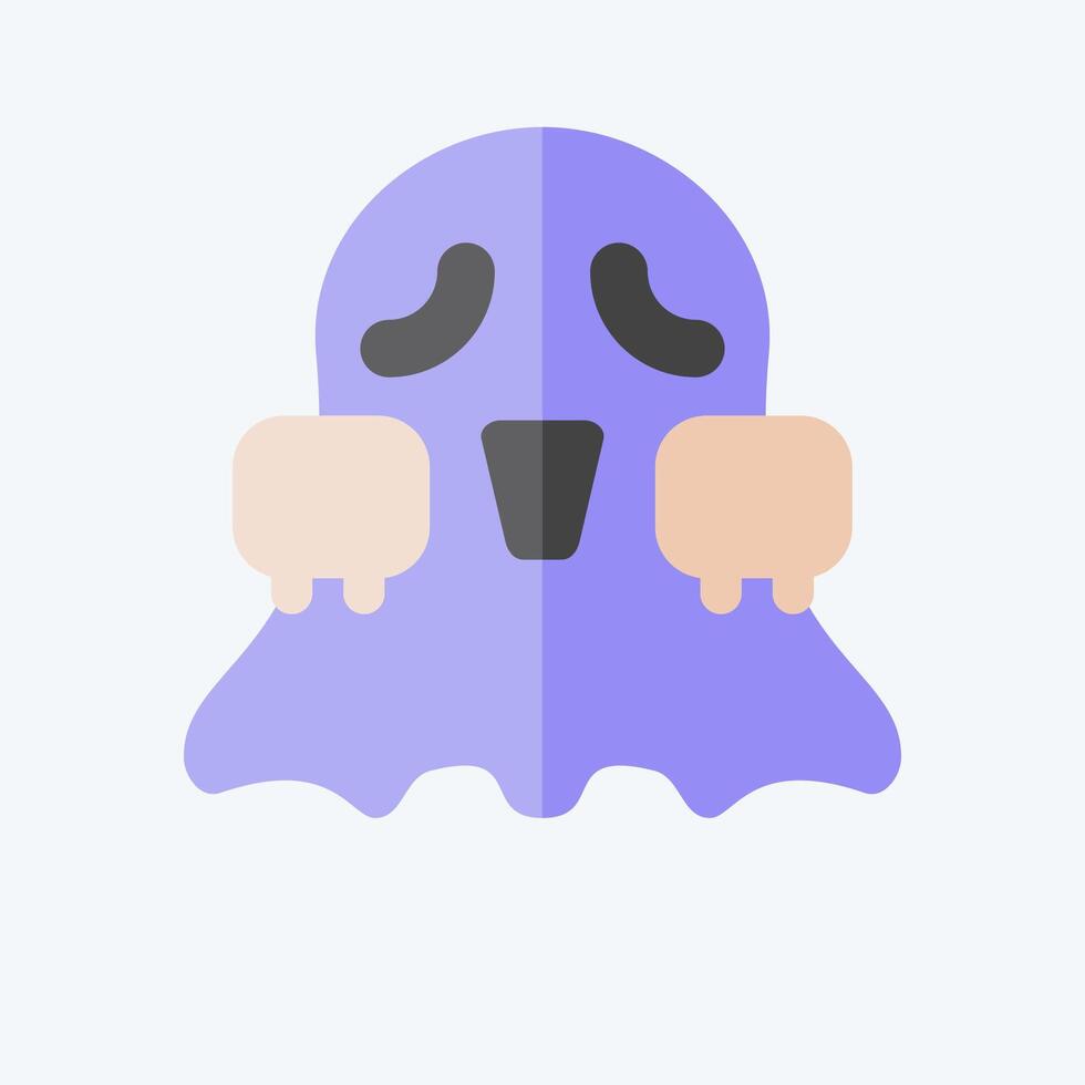 Icon Spirit. related to Halloween symbol. flat style. simple design illustration vector