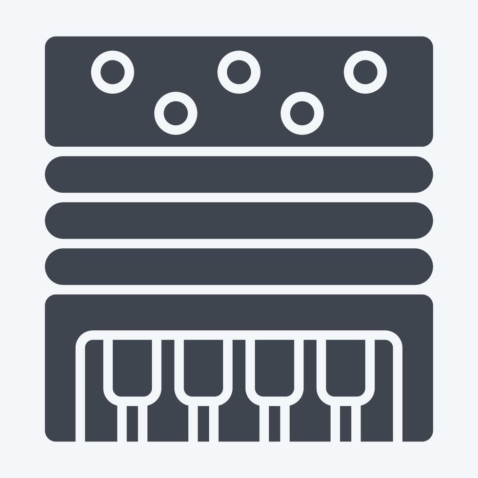Icon Accordion. related to Parade symbol. glyph style. simple design illustration vector